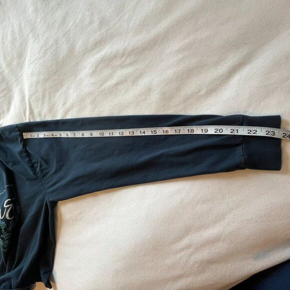 Women's Large Long Sleeve Crop Top - Texas Bluebonnets - Picture 8 of 8